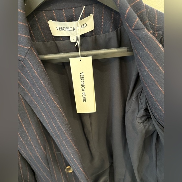 Veronica Beard NWT Ellette Dickey Jacket Navy Multi double breasted size 4 - Picture 13 of 13
